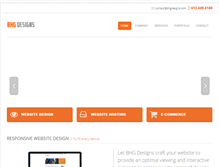 Tablet Screenshot of bhgdesigns.com